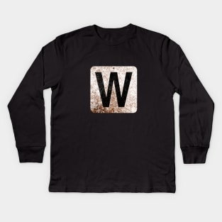 Railroad Whistle Post (weathered) Kids Long Sleeve T-Shirt